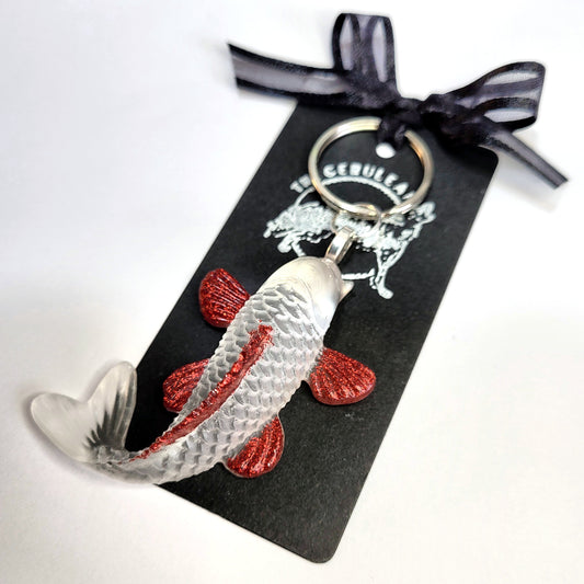 Customisable Koi Fish Ornament/Keyring - The Cerulean Wolf