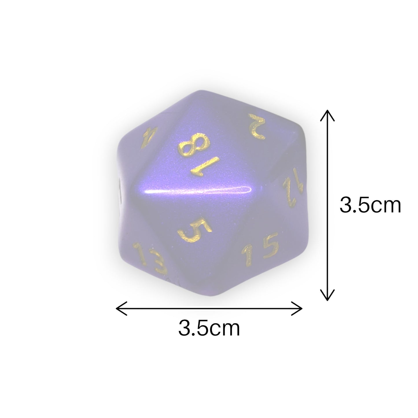 Customisable Large D20 Dice - The Cerulean Wolf