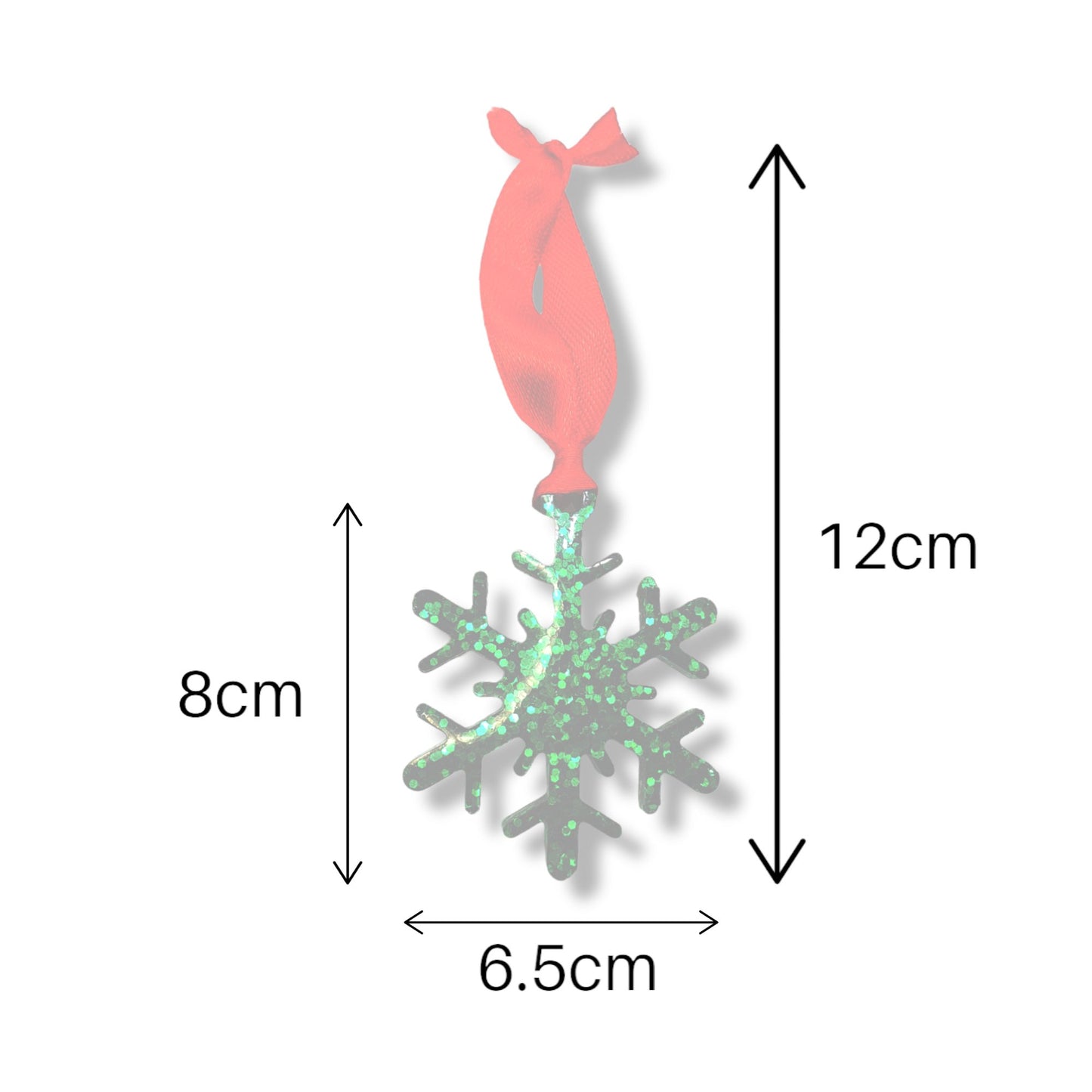 Green Snowflake Tree Decoration - The Cerulean Wolf