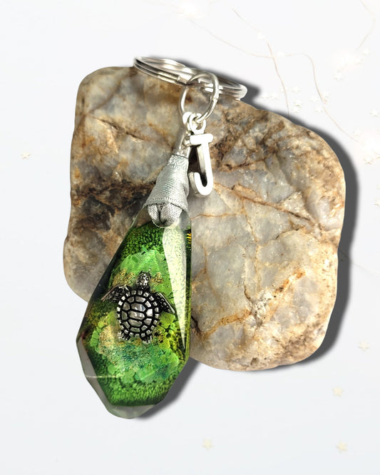 Green Turtle Keyring - The Cerulean Wolf